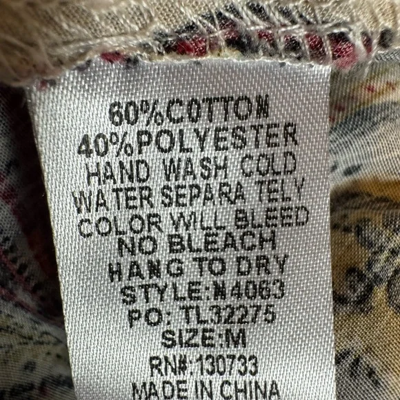 Umgee Multicolor Paisley Blouse - Picture 7 of 7